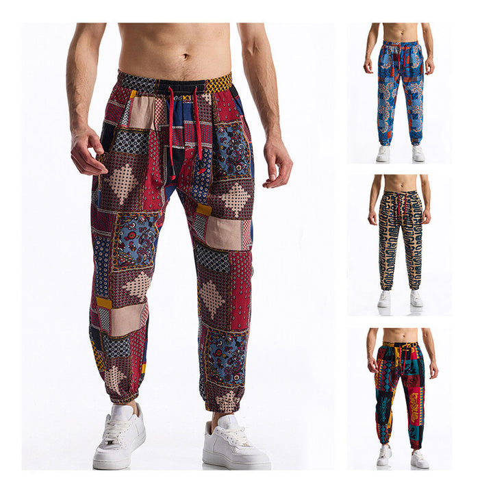 Herren Jogginghose mit modernem Patchwork-Design Aliams