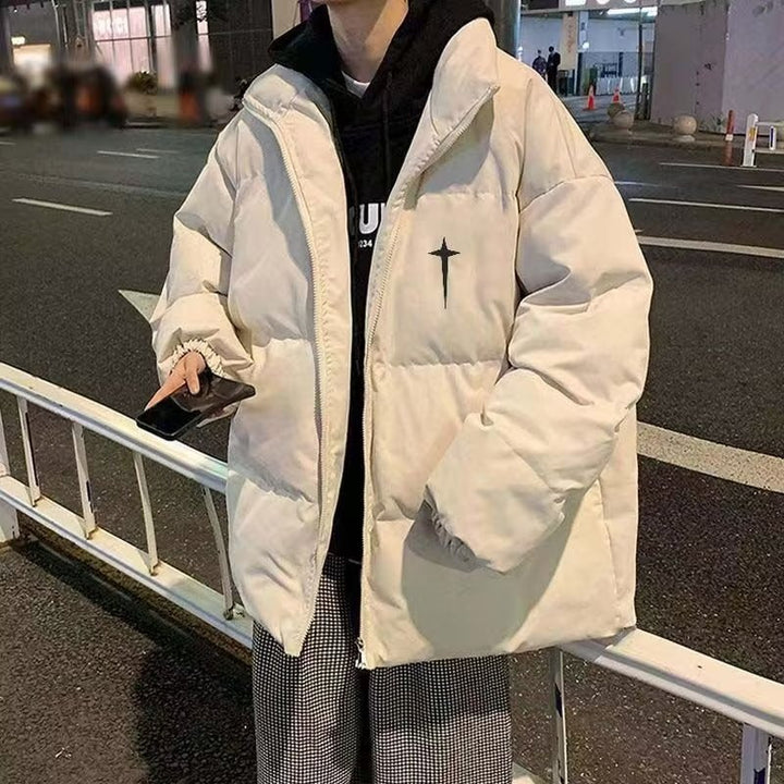 Herren gesteppte Winterjacke aus hochwertigem, wärmeisolierendem Material mit hohem Kragen und praktischen Taschen Aliams