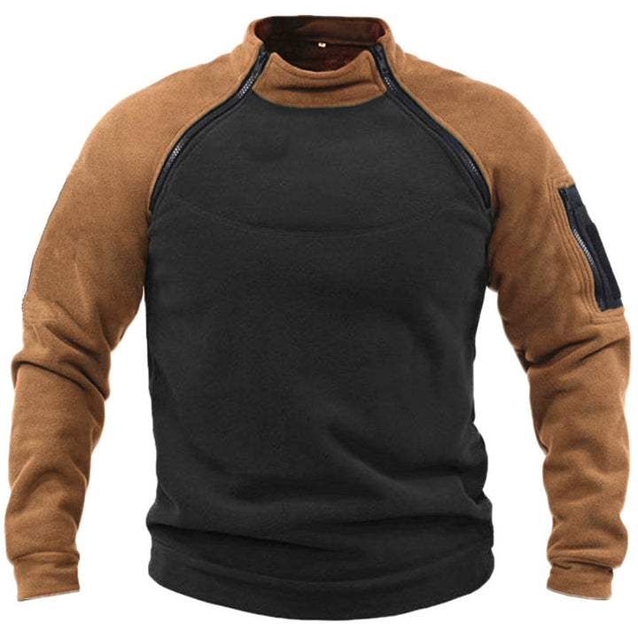 Herren funktioneller Fleece-Pullover mit hohem Kragen Aliams