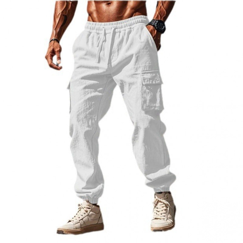 Herren Cargo-Hose aus atmungsaktivem Material mit elastischem Bund und praktischen Taschen Aliams