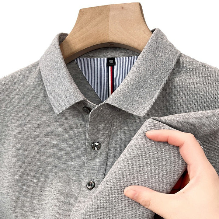 Herren Kurzarm-Polohemd mit feiner Piqué-Struktur und eleganter Knopfleiste Aliams