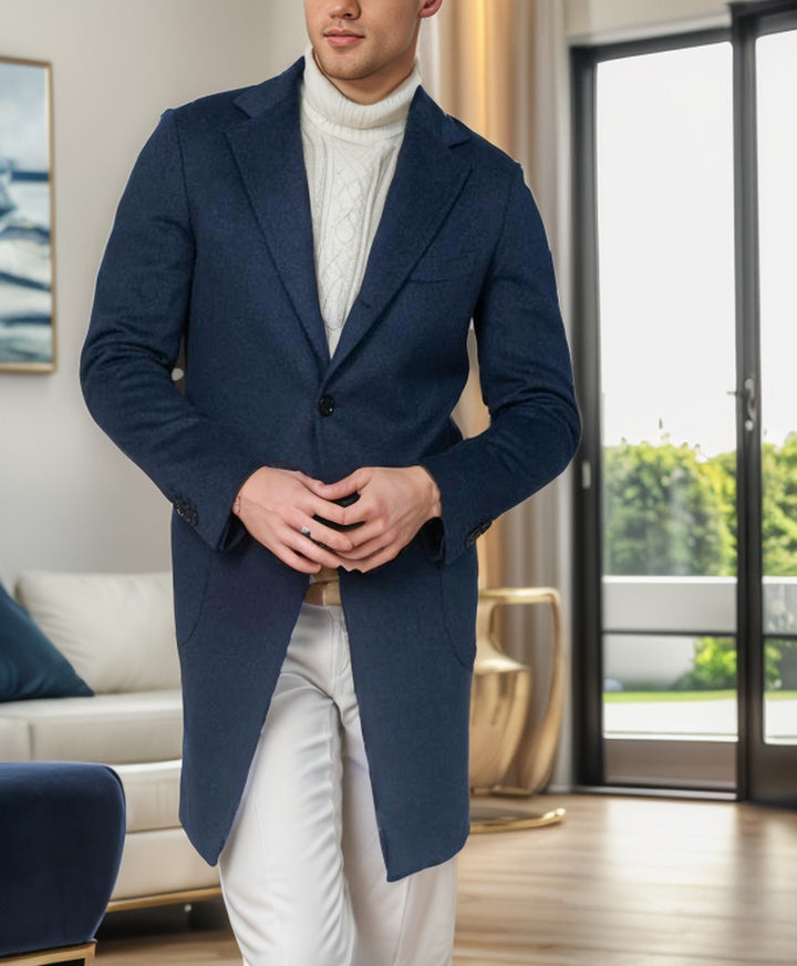 Herren eleganter Wollmantel mit schlanker Silhouette Aliams