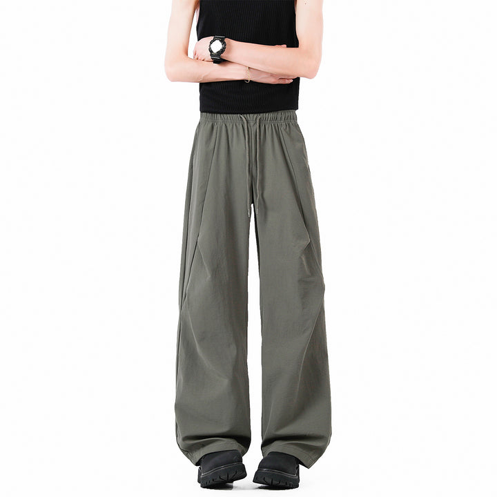 Unisex elegante Freizeithose mit hohem Bund und lockerer Passform Aliams