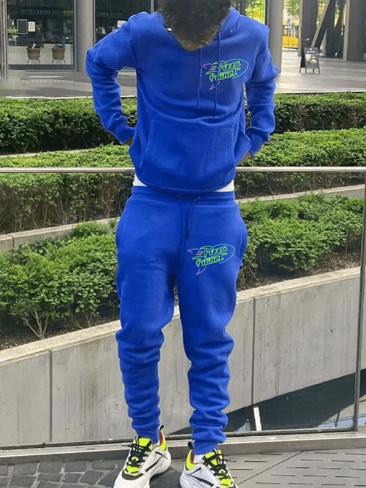 Herren Hoodie und Jogginghose Set mit modernem, stilvollem Grafikdesign Aliams