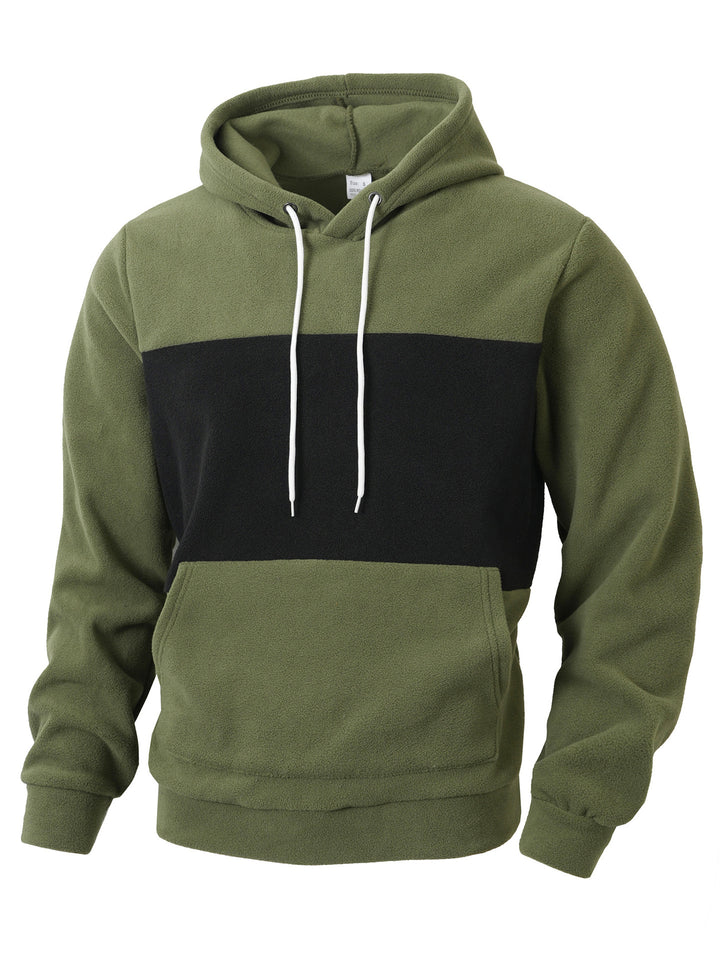 Herren Fleece-Hoodie mit übergroßem Kragen Aliams