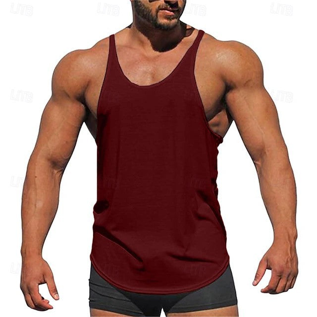 Herren Sportliches Muskelshirt mit Unterarmfreien Schnitt und atmungsaktiven Stoffen Aliams