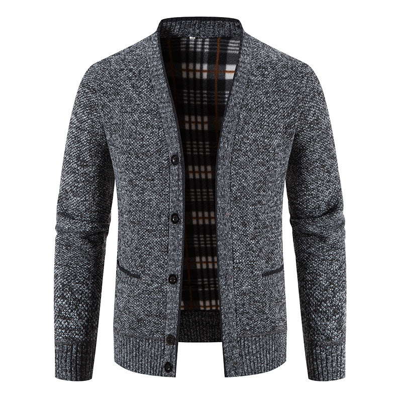 Herren feine Strickjacke mit einzigartigem Rautenmuster Aliams