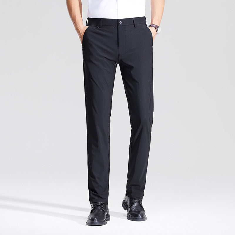 Herren elegante Anzughose mit schmalem Schnitt und komfortablem Bund Aliams