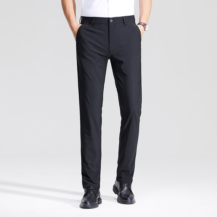 Herren elegante Anzughose mit schmalem Schnitt und komfortablem Bund Aliams