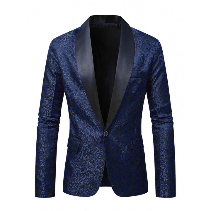 Herren Glamouröser Smoking-Blazer mit filigranem Muster Aliams
