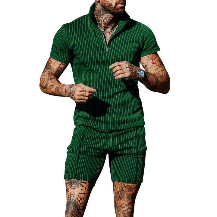 Herren Kurzarm-Overall mit Reißverschluss Aliams