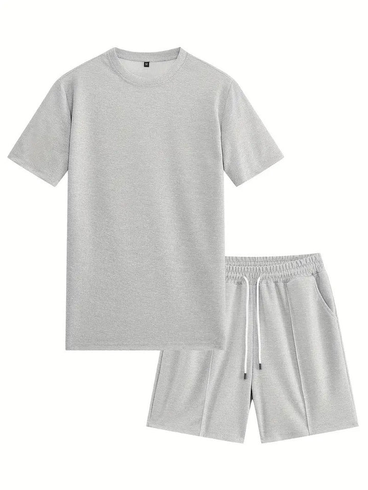 Herren komfortables Freizeit-Set mit hochwertigem T-Shirt und Shorts Aliams