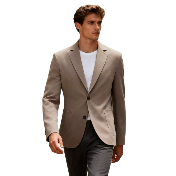Herren stilvoller Regular-Fit Blazer mit zwei Knöpfen und Taschen Aliams