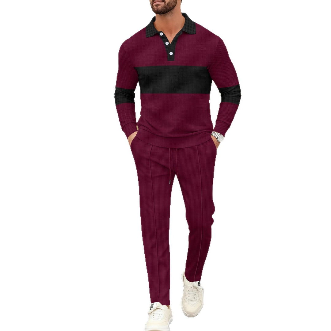 Herren sportliches Poloshirt mit eleganter Komplementär-Hose Aliams