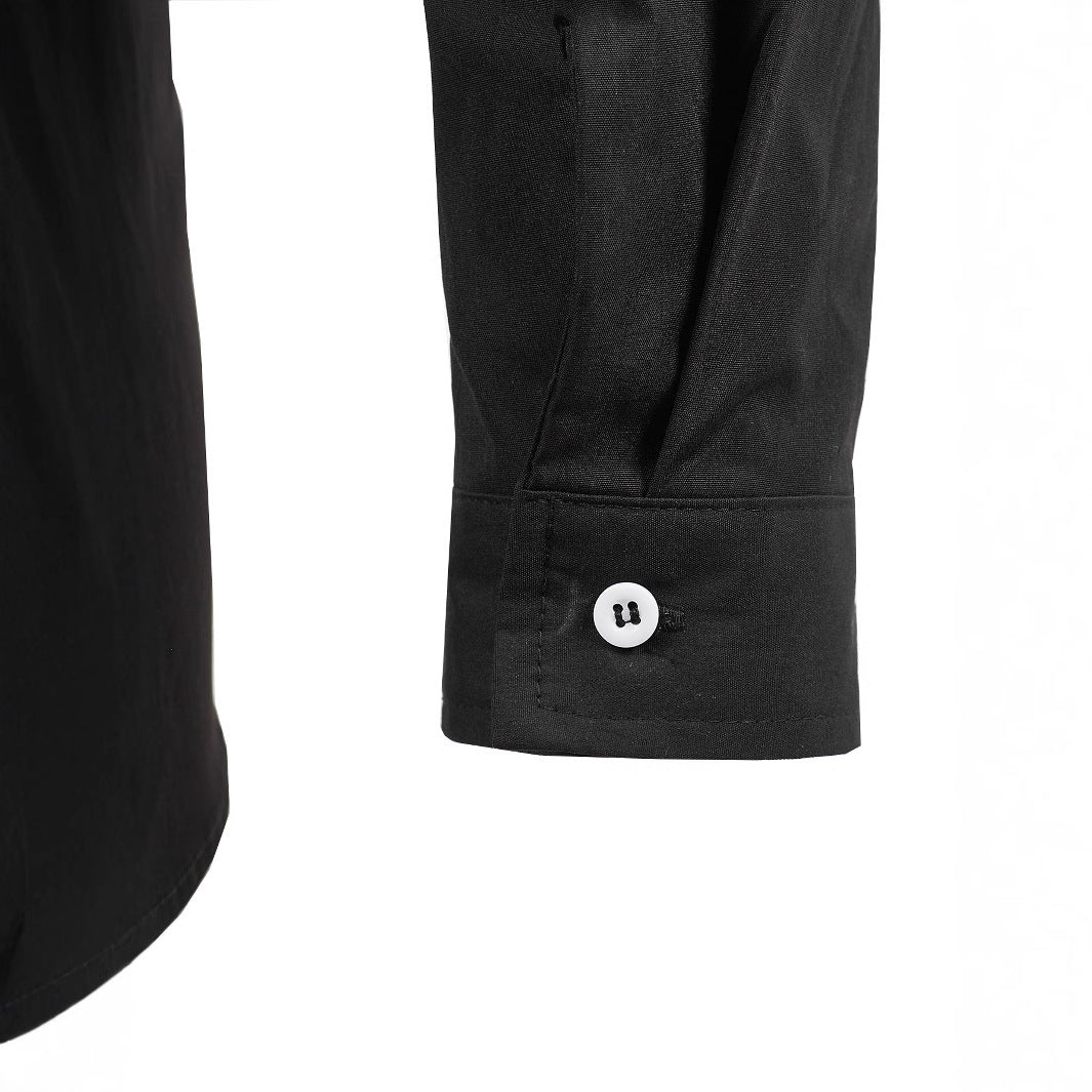 Herren Kreatives Langarmhemd mit asymmetrischem Design Aliams