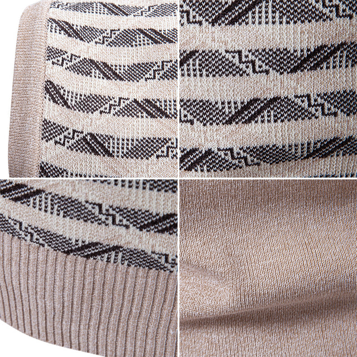 Herren ärmellose Strickjacke mit modernem Zopfmuster Aliams