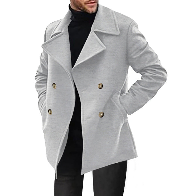 Herren eleganter Peacoat mit doppelter Knopfleiste Aliams