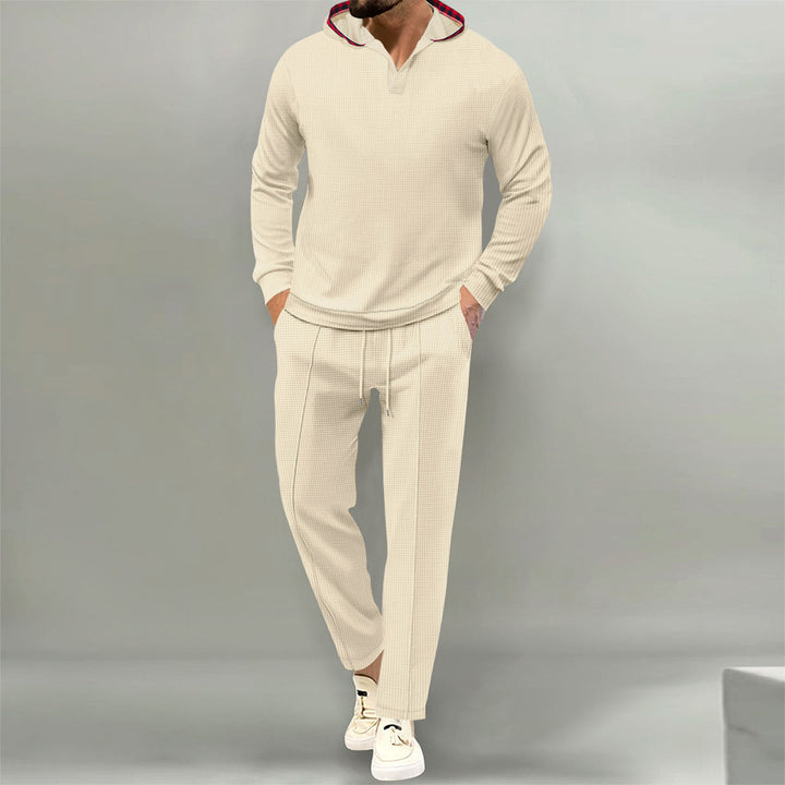 Herren Freizeitanzug mit lässiger Kapuze und atmungsaktiver Struktur Aliams