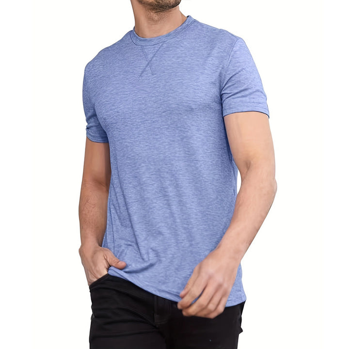 Herren Sportliches Kurzarm-T-Shirt aus atmungsaktivem Material Aliams