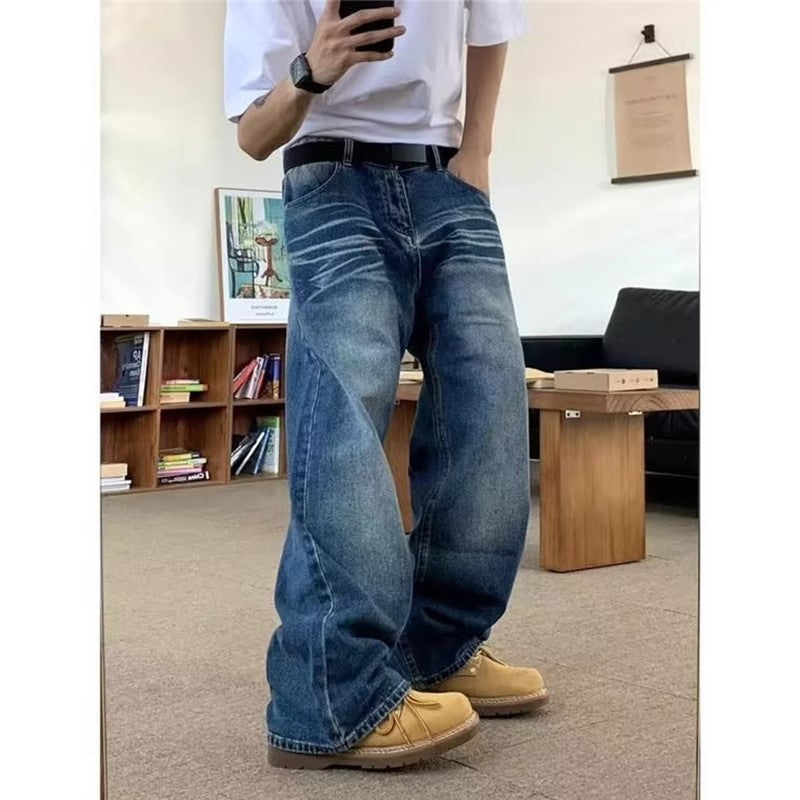 Herren weite Jeans mit lässigem Schnitt Aliams