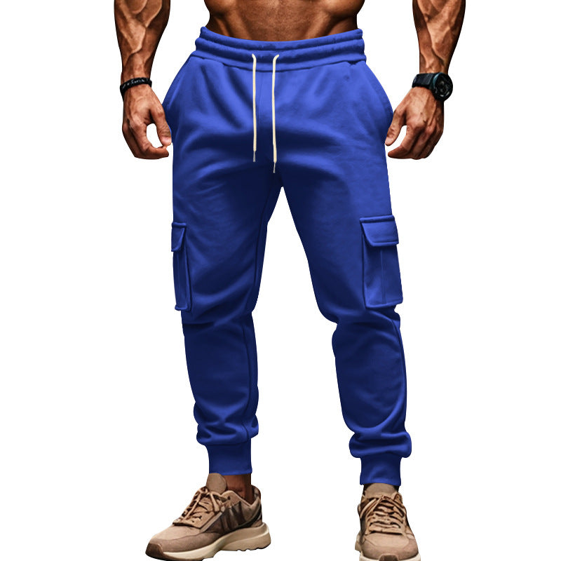 Herren Cargo-Jogginghose mit elastischem Bund und multifunktionalen Taschen Aliams