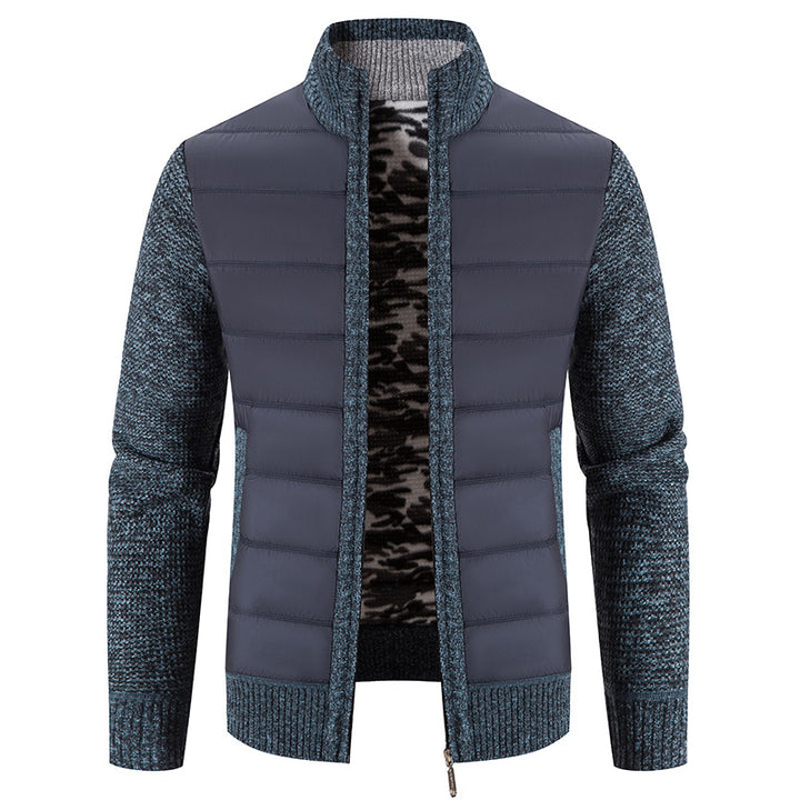 Herren hybride Steppjacke mit modischem Strickdesign Aliams