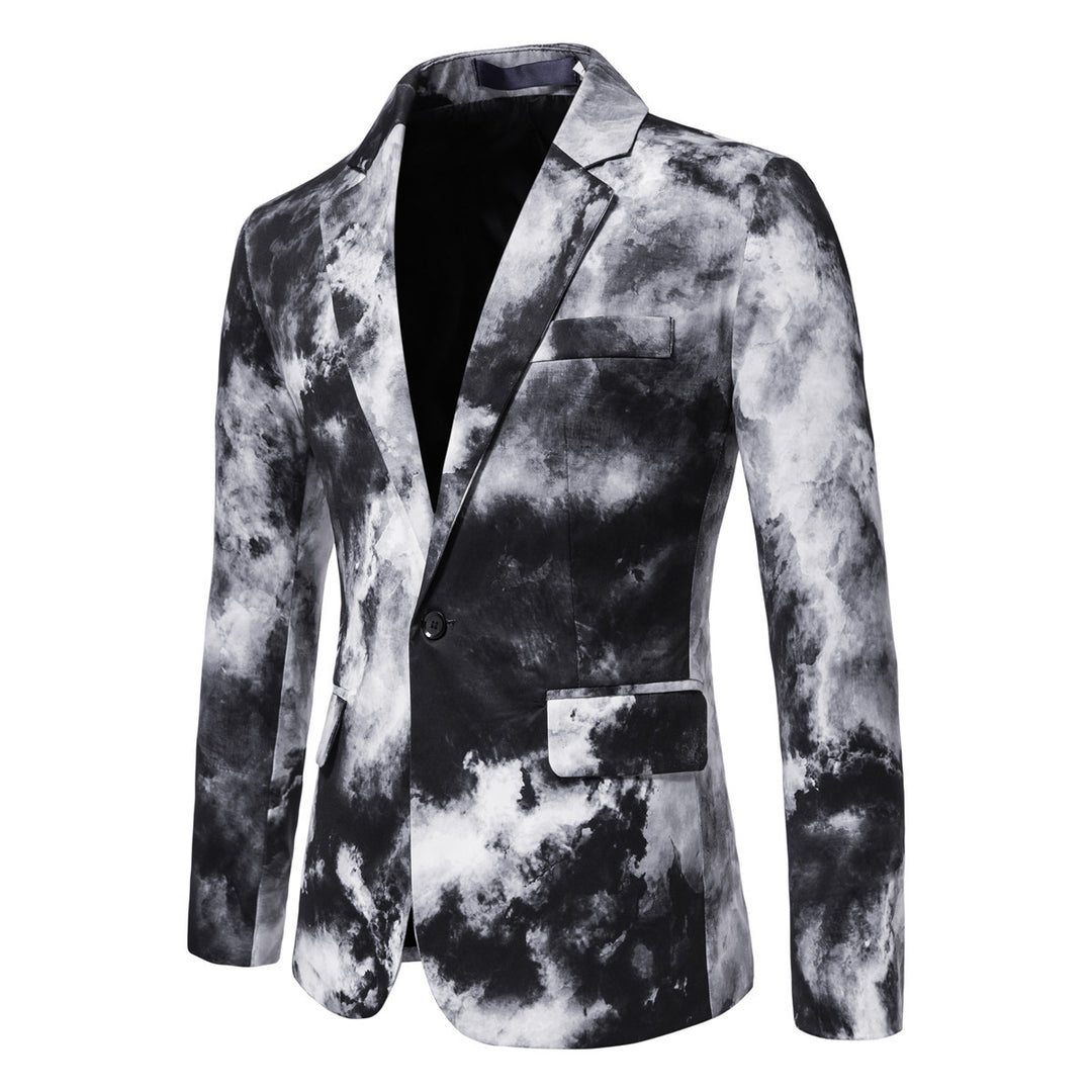 Herren eleganter Blazer im modernen Wolkenmuster Aliams