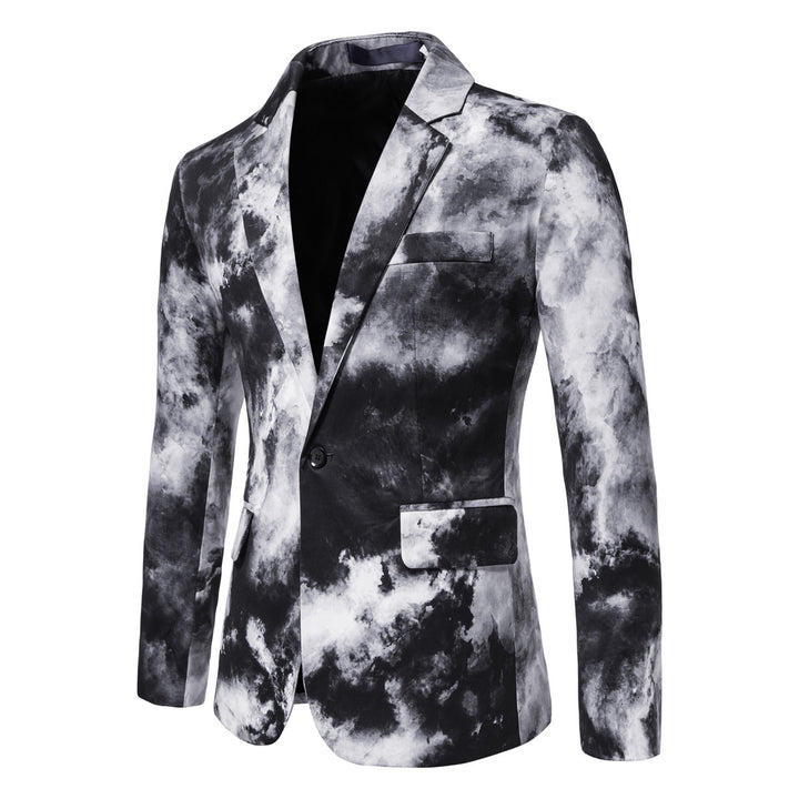 Herren eleganter Blazer im modernen Wolkenmuster Aliams