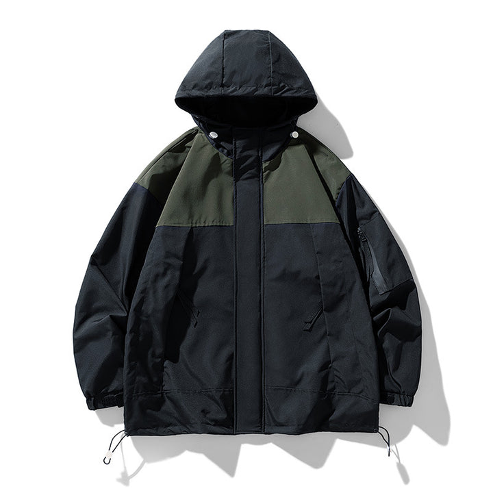 Herren funktionale Wetterjacke mit innovativem Kapuzen-Design und atmungsaktiven Einsätzen Aliams