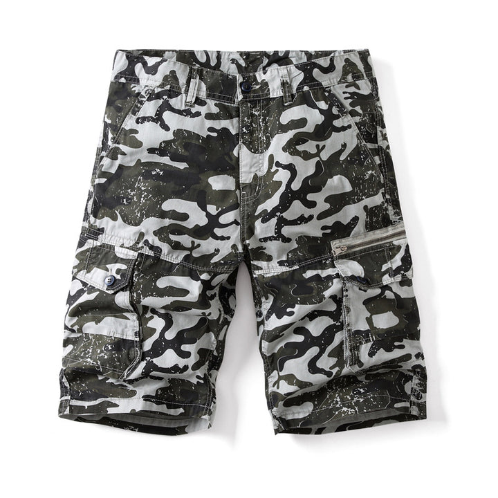 Herren Cargoshorts mit praktischen Taschen und modernem Camouflage-Muster Aliams