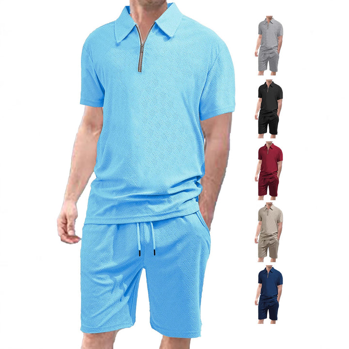 Herren Sportliches Kurzarm-Set mit hochwertiger Struktur Aliams