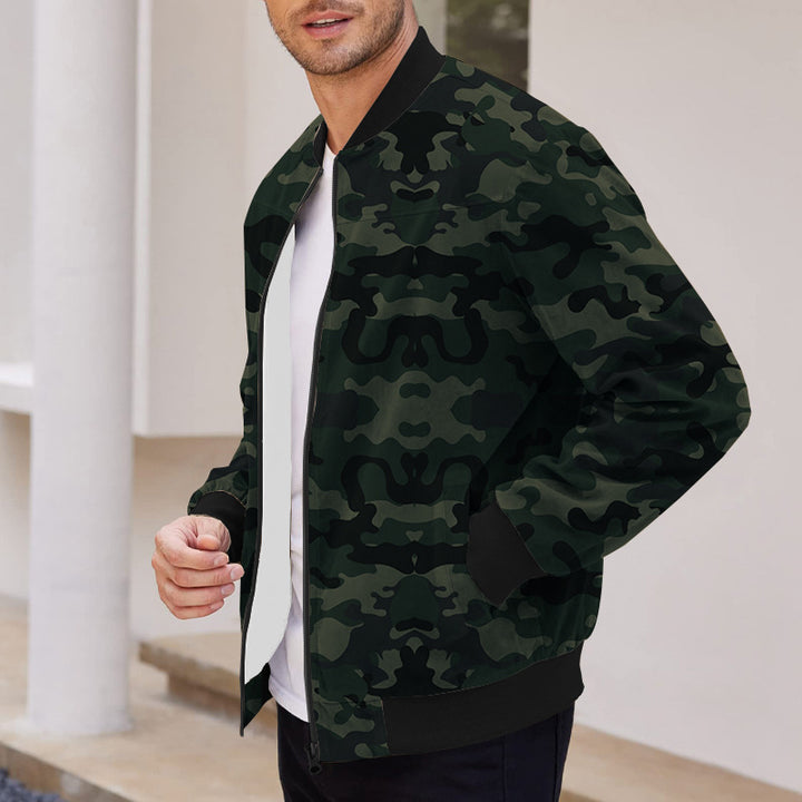 Herren Bomberjacke mit modernem Camouflage-Design und elastischen Bündchen Aliams
