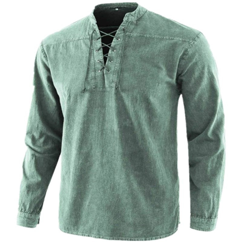 Herren Freizeithemd mit Spitzenverschluss Aliams