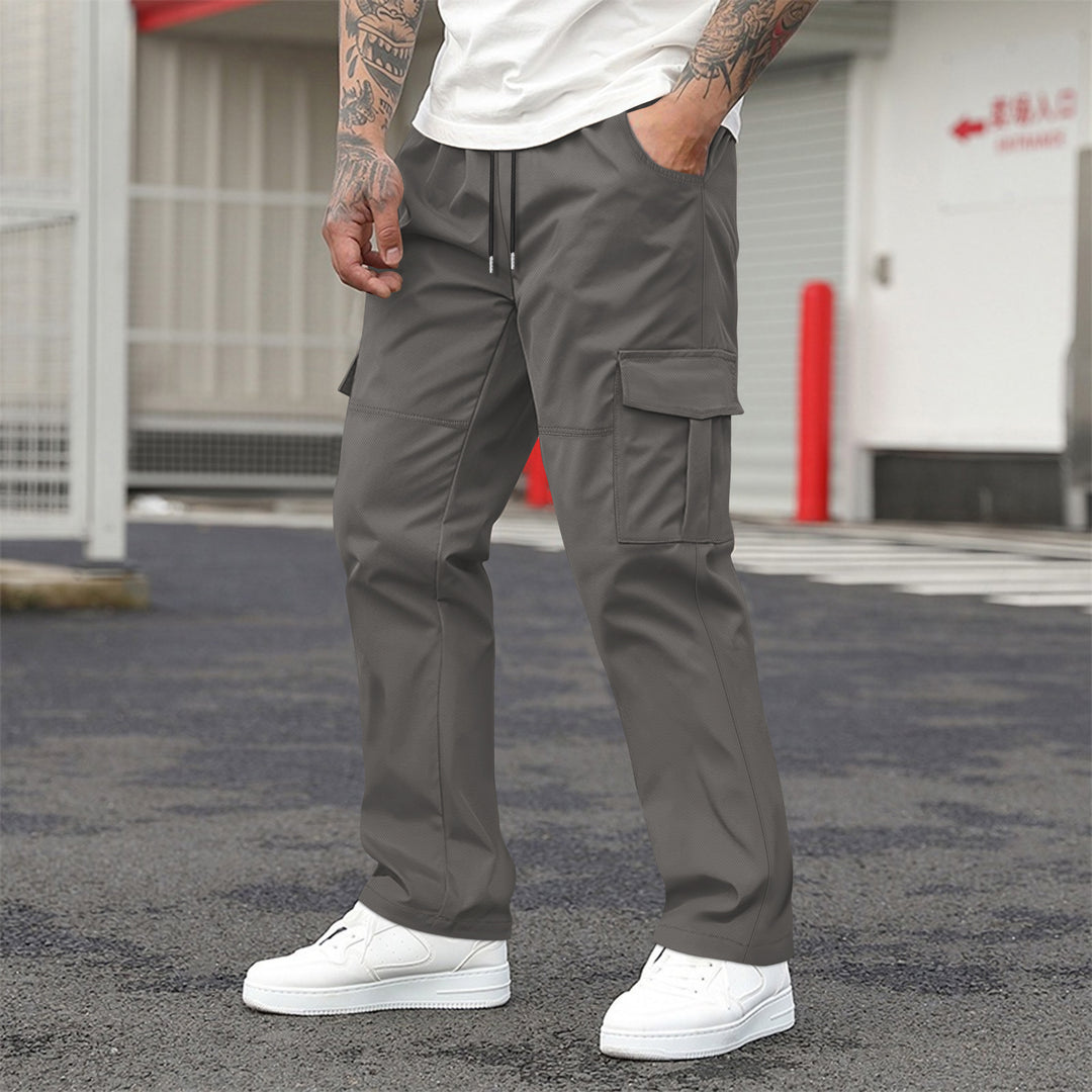 Herren Cargo-Hose mit praktischen Seitentaschen und elastischem Bund Aliams