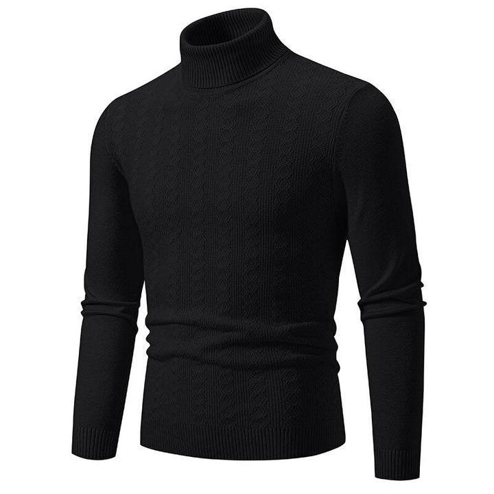 Herren Rollkragenpullover mit strukturiertem Zopfdesign Aliams
