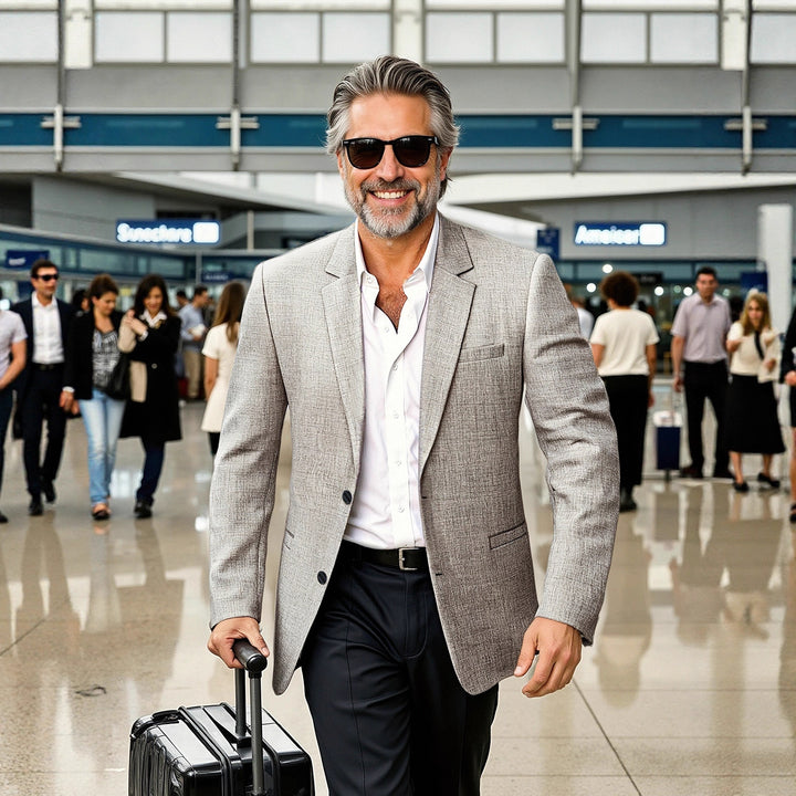 Herren eleganter strukturierten Freizeitblazer Aliams