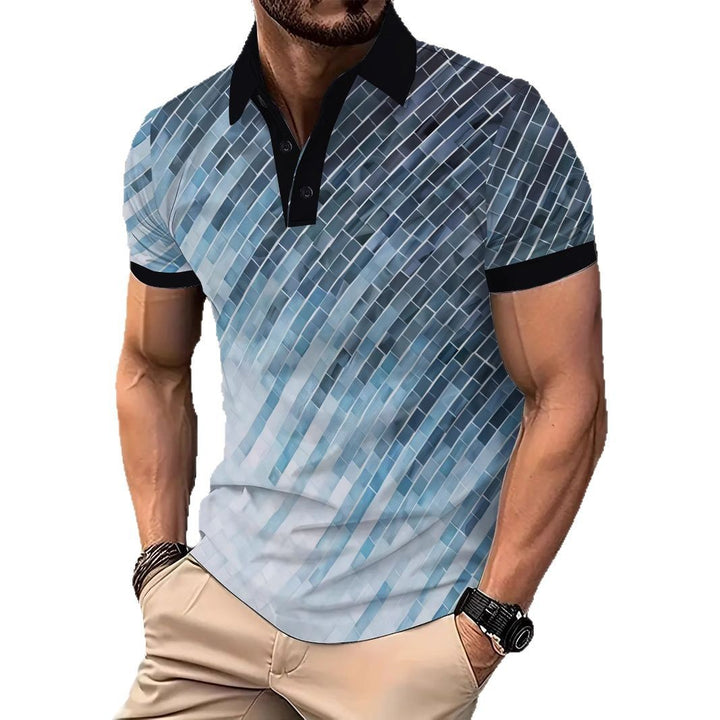 Herren Kurzarm Poloshirt mit exklusivem grafischem Design Aliams
