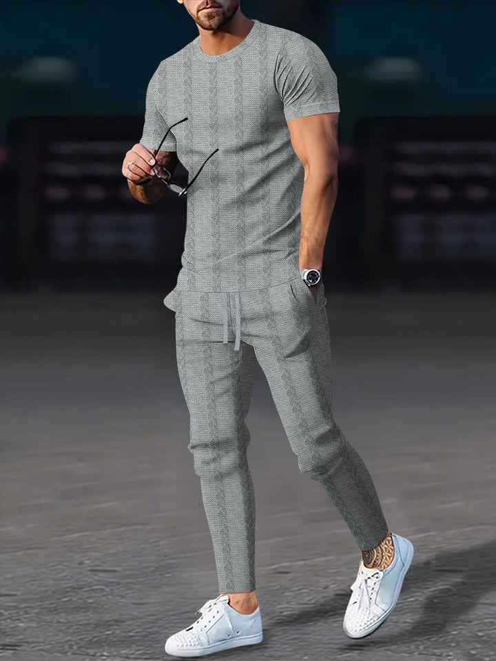 Herren Sportliches Freizeitanzug-Set mit strukturiertem Design Aliams