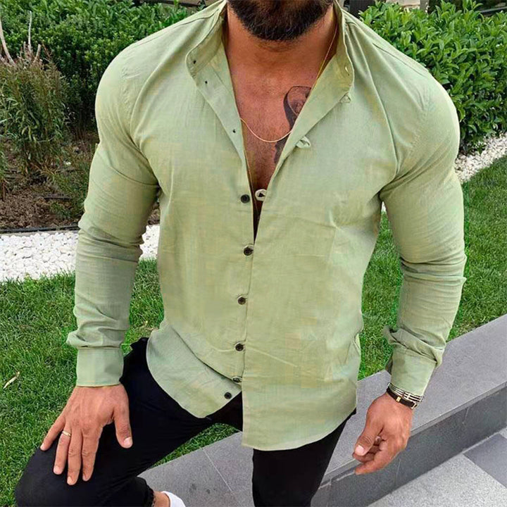 Herren Elegantes Baumwollhemd mit modernem Schnitt und feiner Textur Aliams