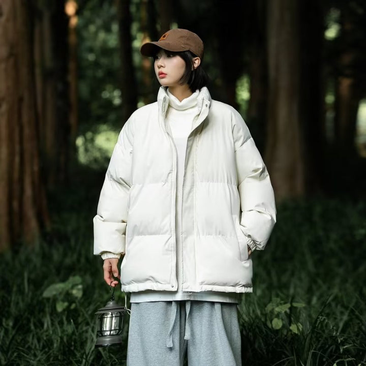 Herren gesteppte Outdoor-Jacke mit hohem Kragen und isolierender Füllung Aliams