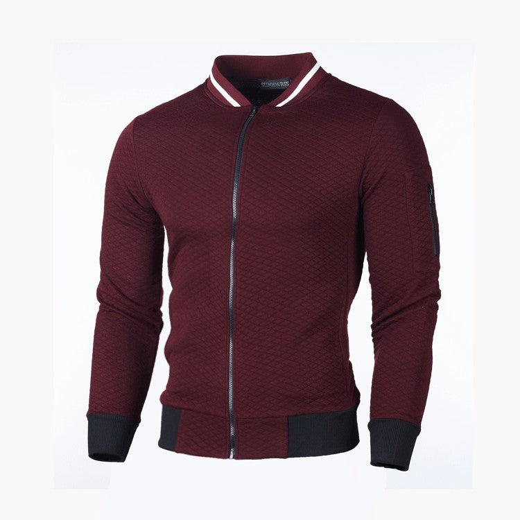 Herren Sportliche Steppjacke mit Reißverschluss und Kontrastdetails Aliams