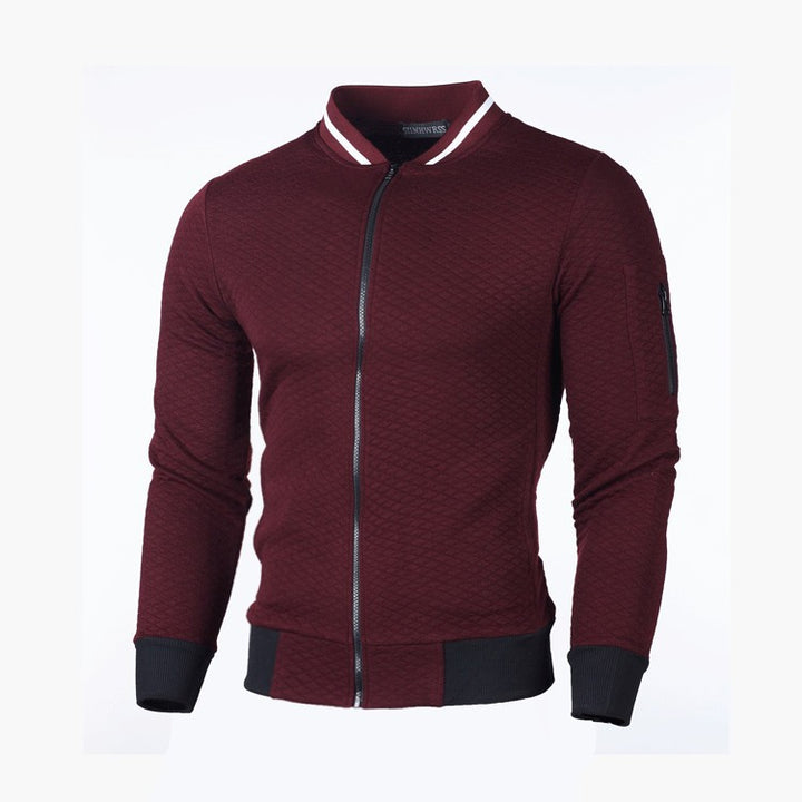 Herren Sportliche Steppjacke mit Reißverschluss und Kontrastdetails Aliams