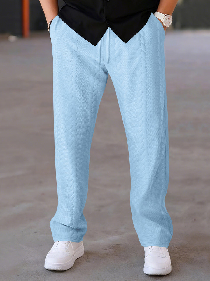 Herren Freizeit-Hose mit innovativem Textilmuster und elastischem Bund Aliams