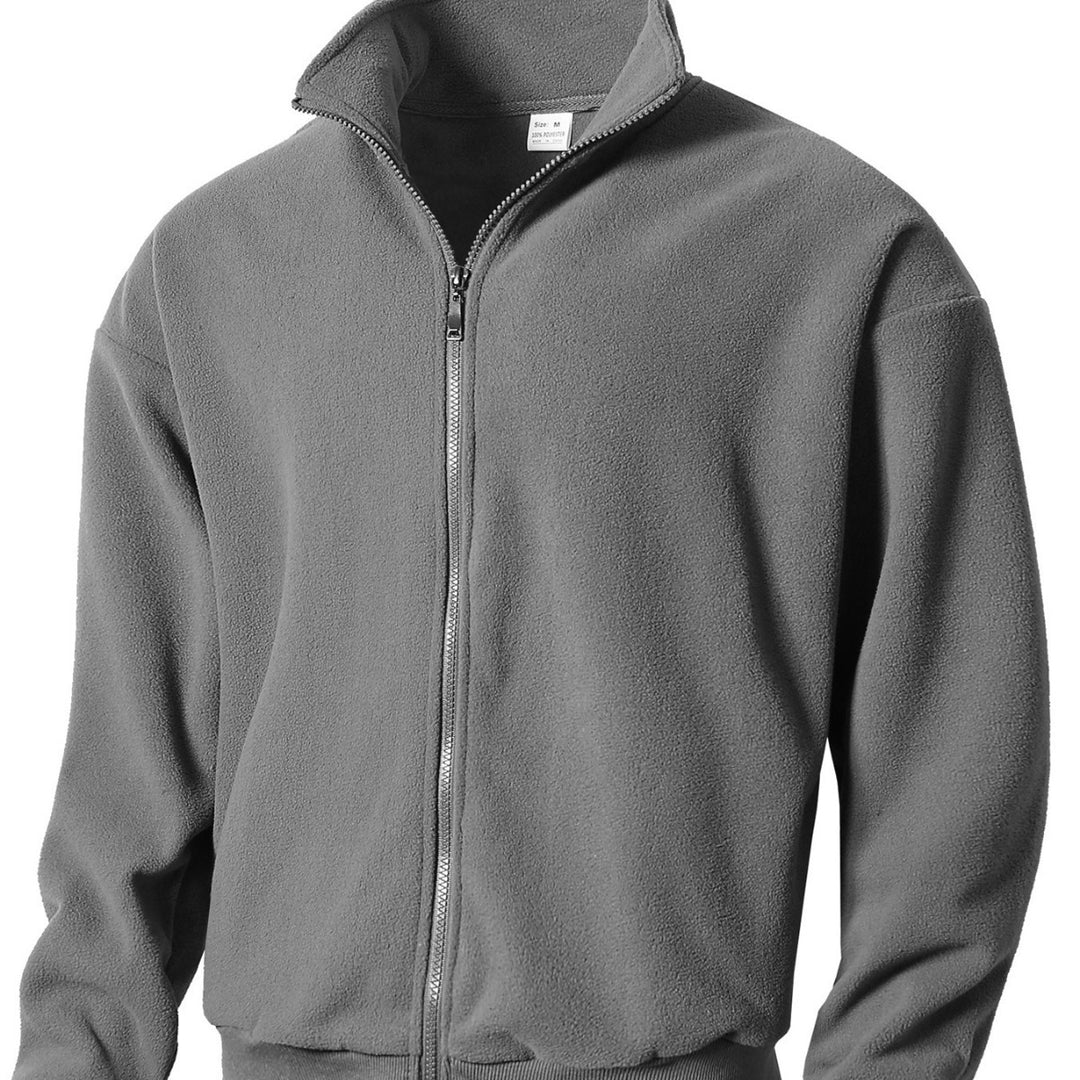 Herren Fleecejacke mit hohem Kragen und durchgehendem Reißverschluss Aliams