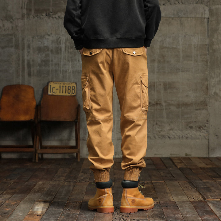 Herren Cargo-Hose mit elastischem Bund und multifunktionalen Taschen Aliams