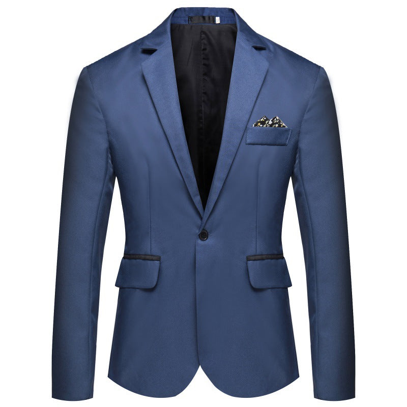 Herren Eleganter Blazer mit seidig-matter Oberfläche und Knopfdetails Aliams
