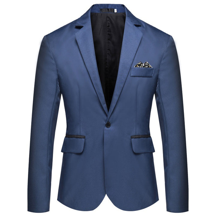 Herren Eleganter Blazer mit seidig-matter Oberfläche und Knopfdetails Aliams