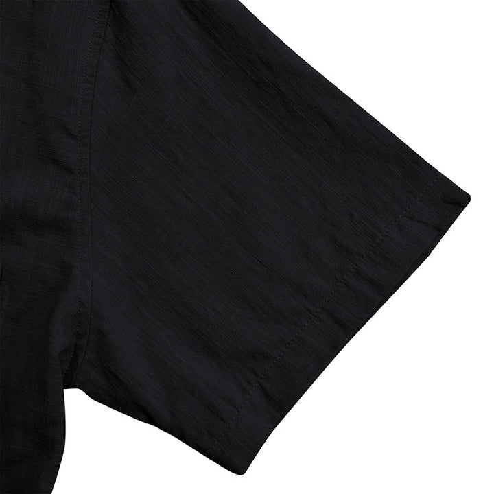 Herren Kurzarm-Henley-Shirt mit strukturiertem Kragen und eleganten Knopfdetails Aliams