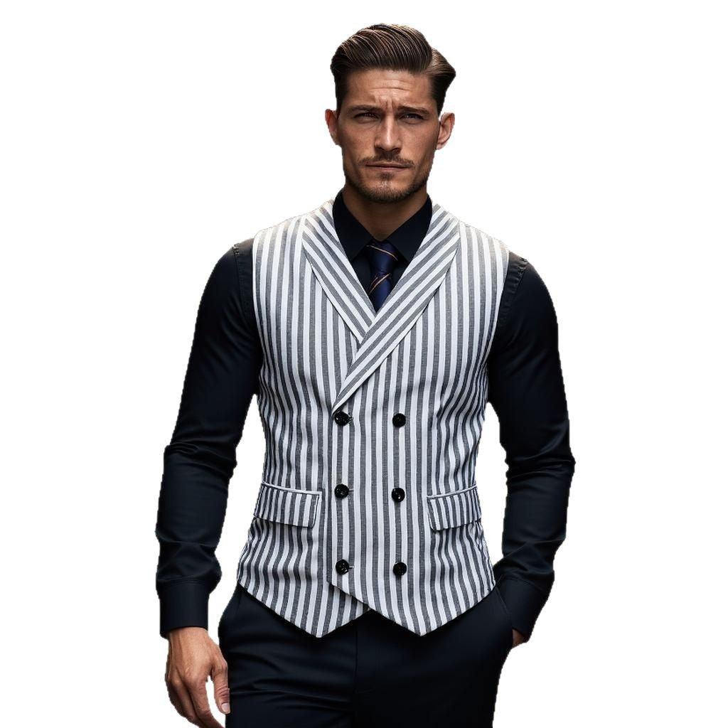 Herren elegante Weste mit gestreiftem Design Aliams