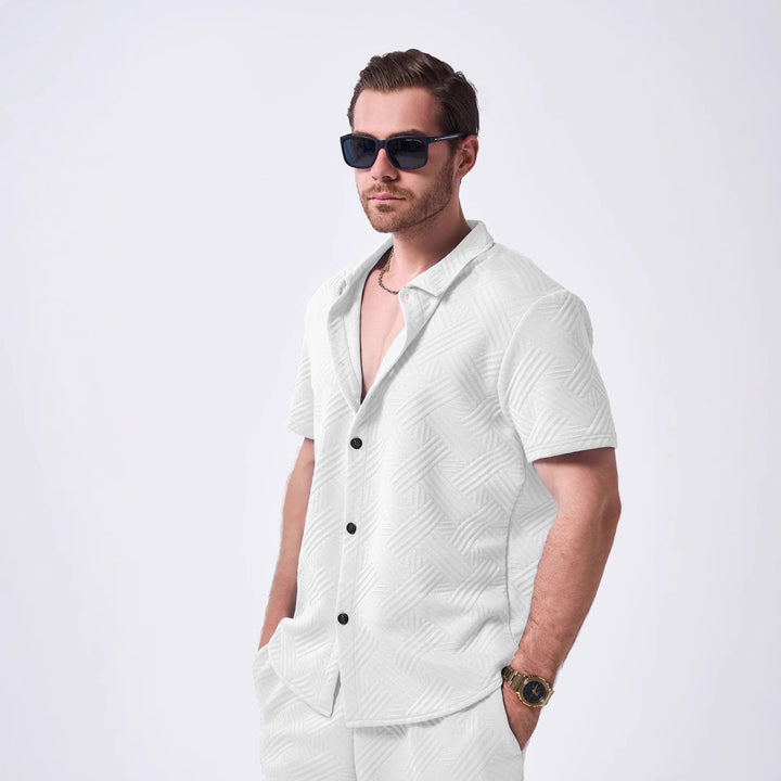 Herren Kurzarm-Langarmhemd mit atmungsaktiver Struktur Aliams